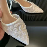 Women's White Shoes with Floral Embroidery — Image 6