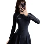 Long Sleeve Sports Swimsuit with Front Zip — Image 5