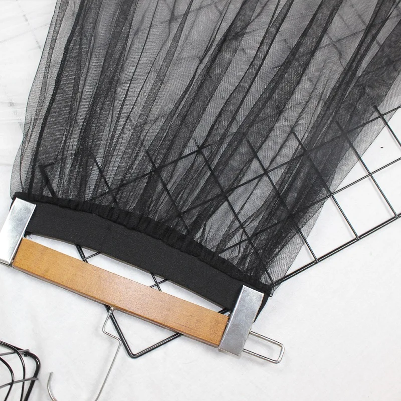 Long Sheer Mesh Summer Skirt