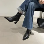 بوت أنيق سميك سادة بسحّاب — صورة 2