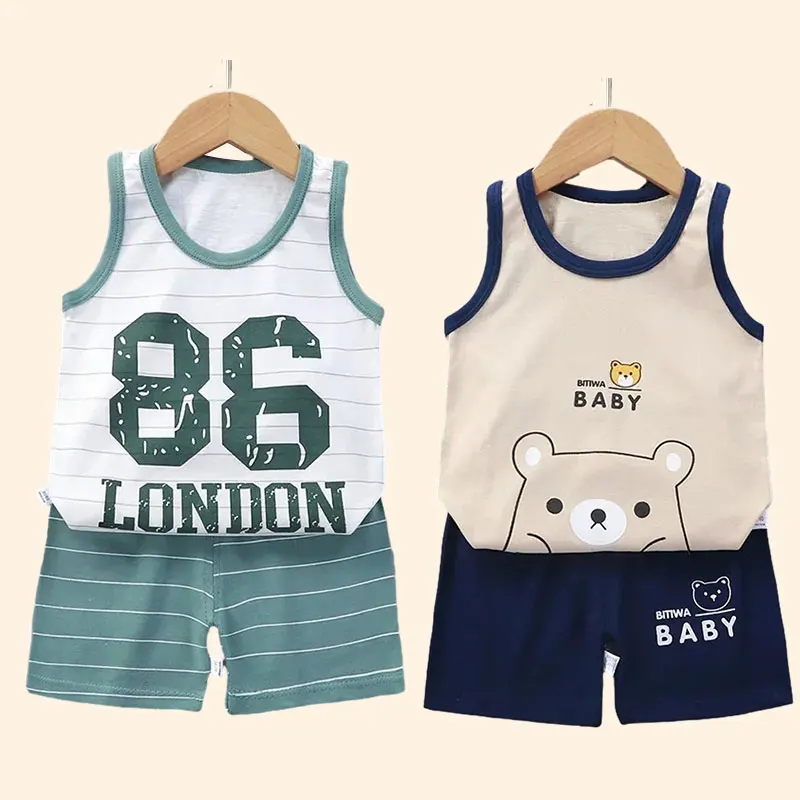 Kids' Multicolor Summer Vest and Shorts Set