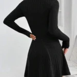 A-Line Dress with Mock Neck — Image 2