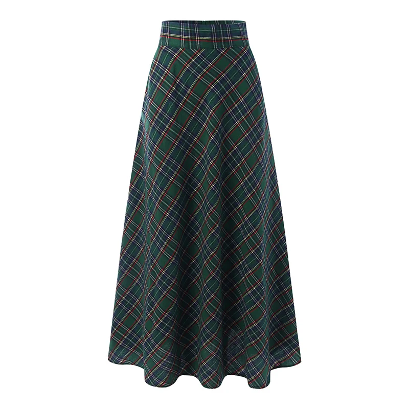 Long Plaid Skirt for Autumn — Image 16