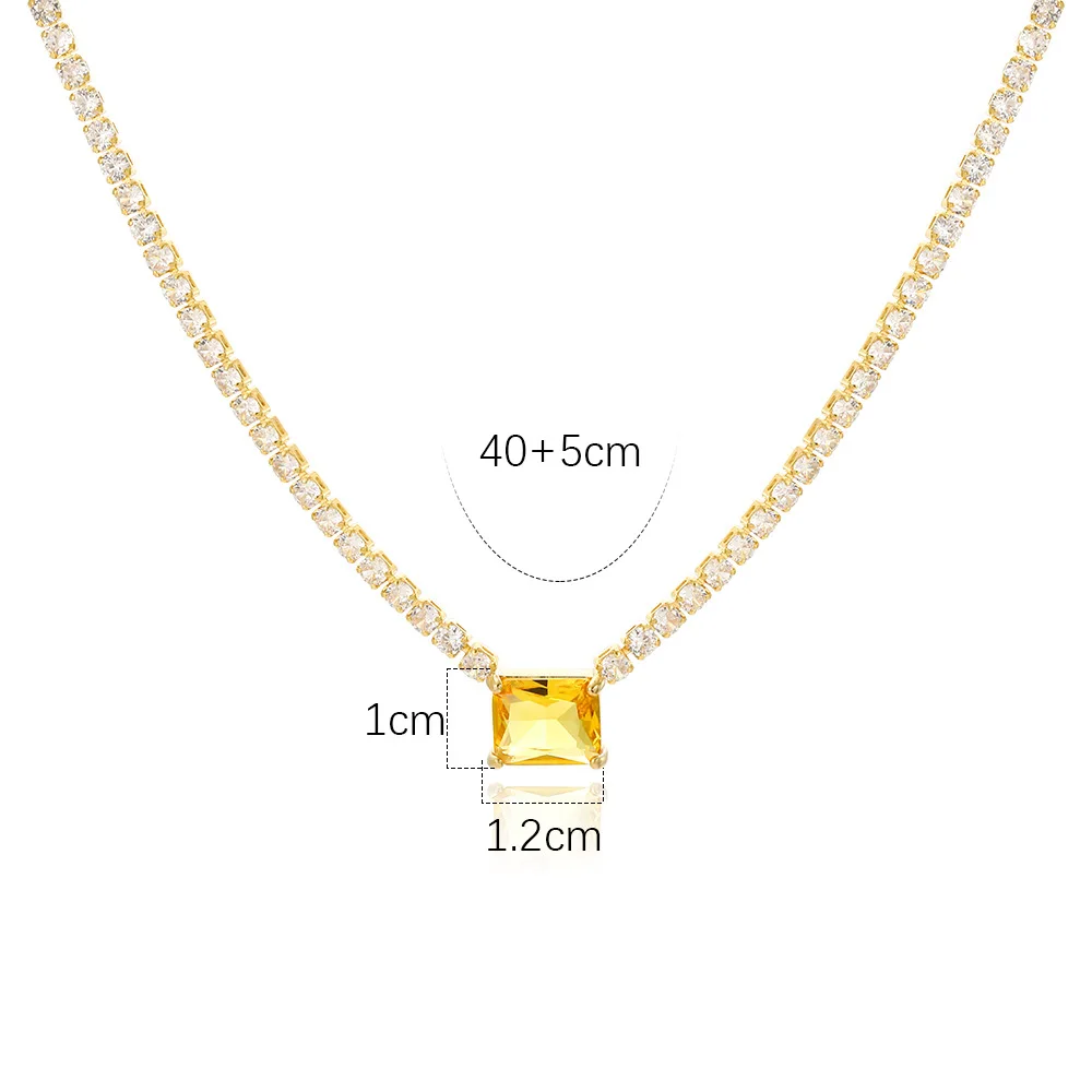 Crystal Heart Print Necklace