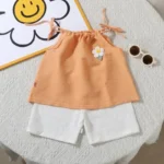 Girls' Floral Set with Vest — Image 4
