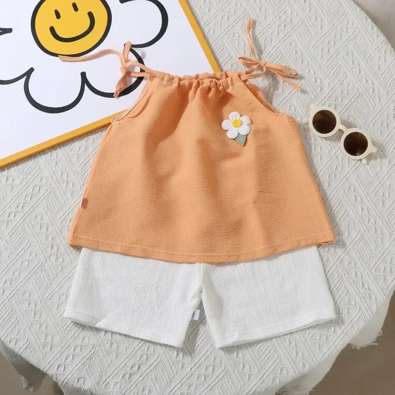 Girls' Floral Set with Vest