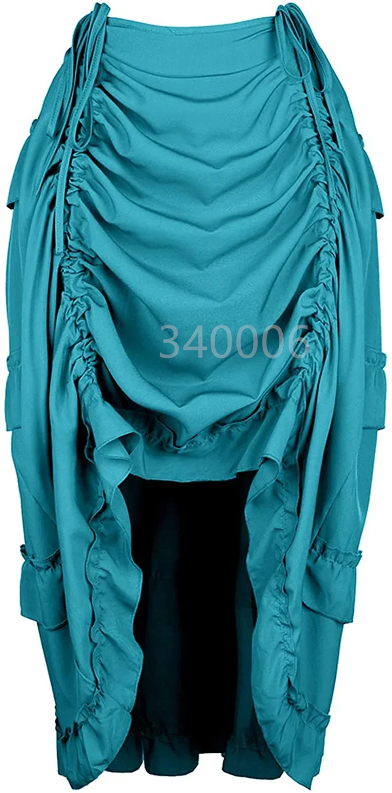 Gothic-Style Skirt with Asymmetric Ruffles