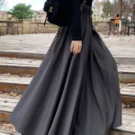 Elegant Gray Maxi Skirt — Image 2