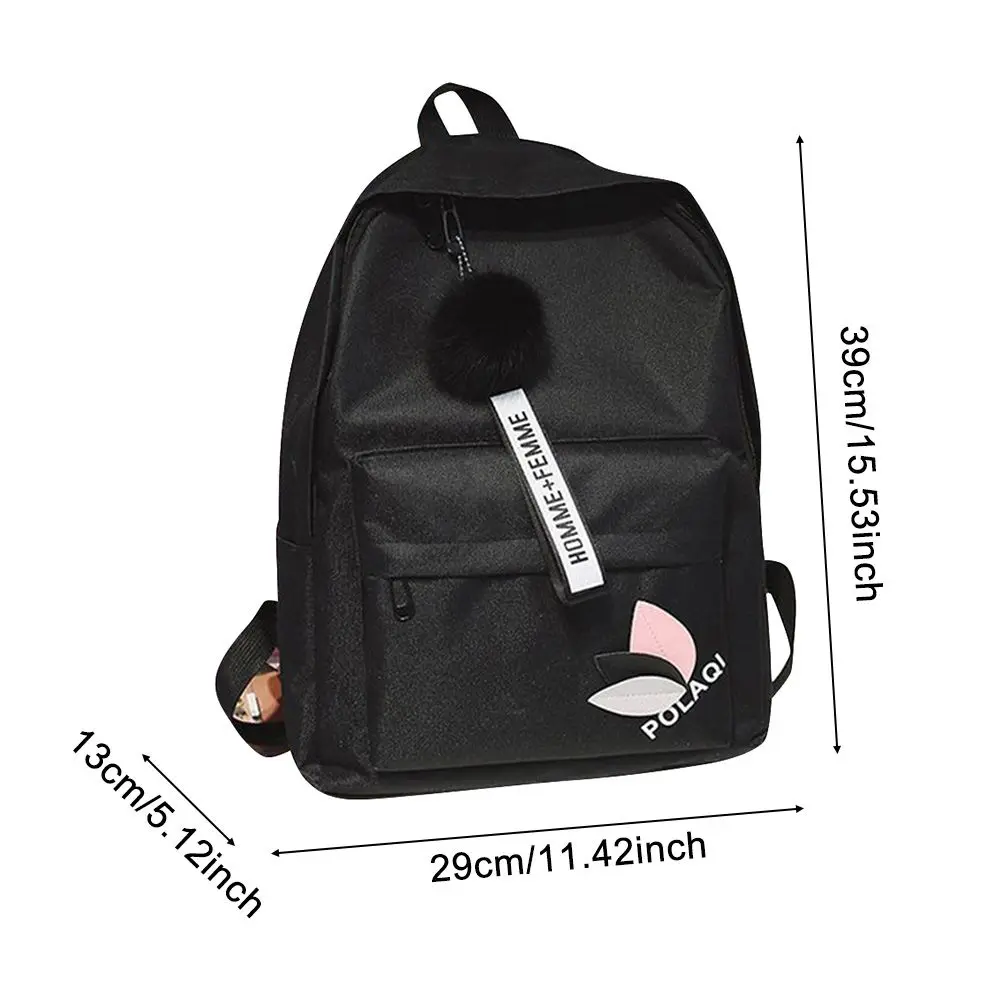 Spacious Leaf Print Backpack