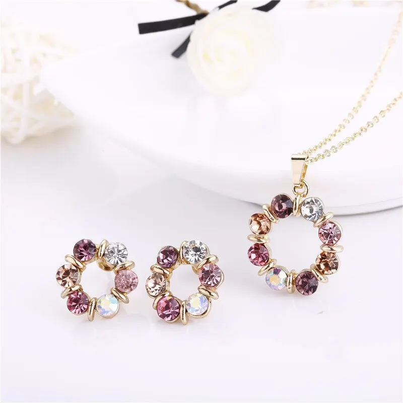 3-Piece Gold-Tone Necklace and Earring Set