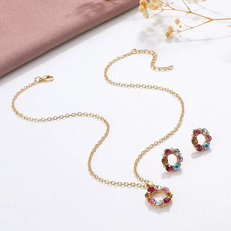 3-Piece Gold-Tone Necklace and Earring Set