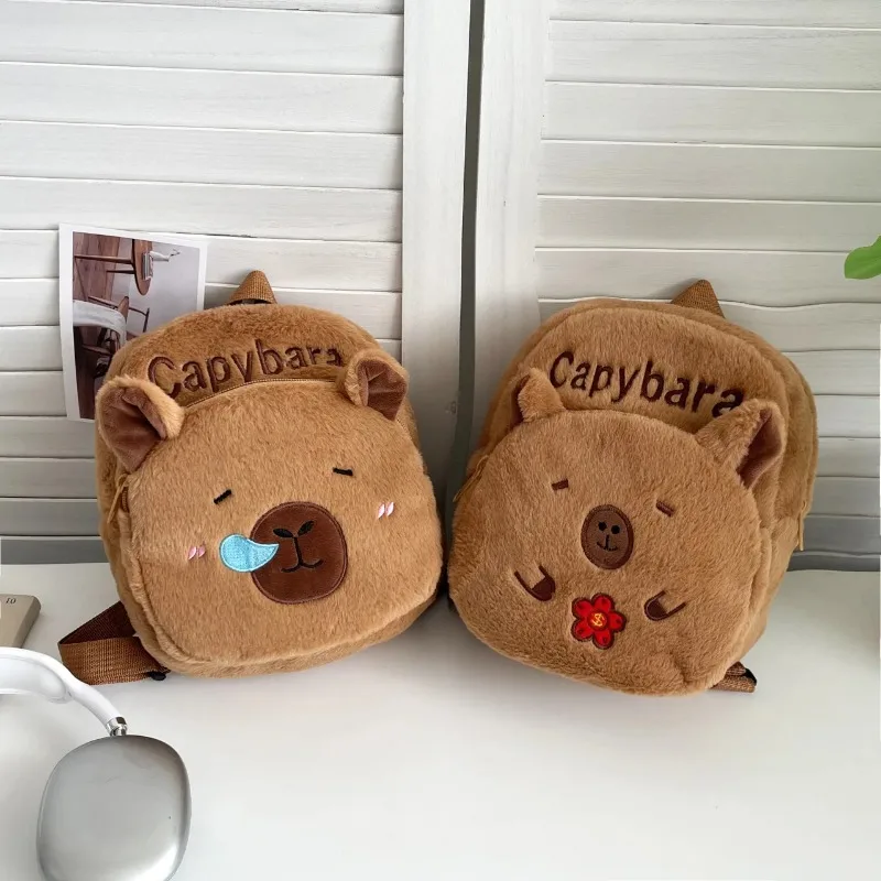 Capybara-Shaped Velvet Bag