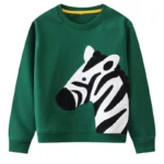 Boys' Zebra Embroidered Sweatshirt — Image 2
