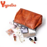 Soft Leather Handbag with Clasp — Image 6