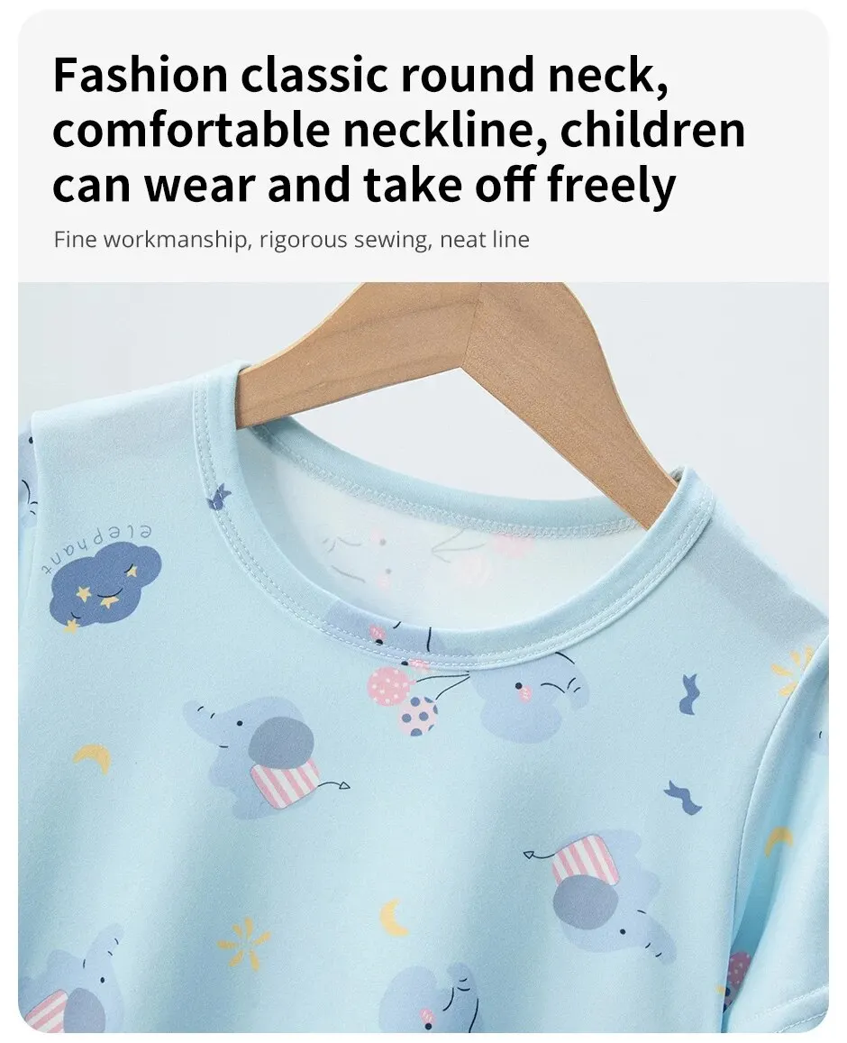 Kids' Summer Set with Short Sleeves and Shorts