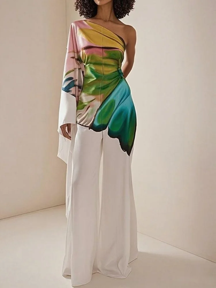 One-Shoulder Asymmetric Jumpsuit