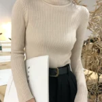 بلوفر كوري شتوي برقبة عالية — صورة 3