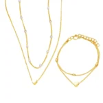 Faux Pearl and Heart Jewelry Set — Image 6