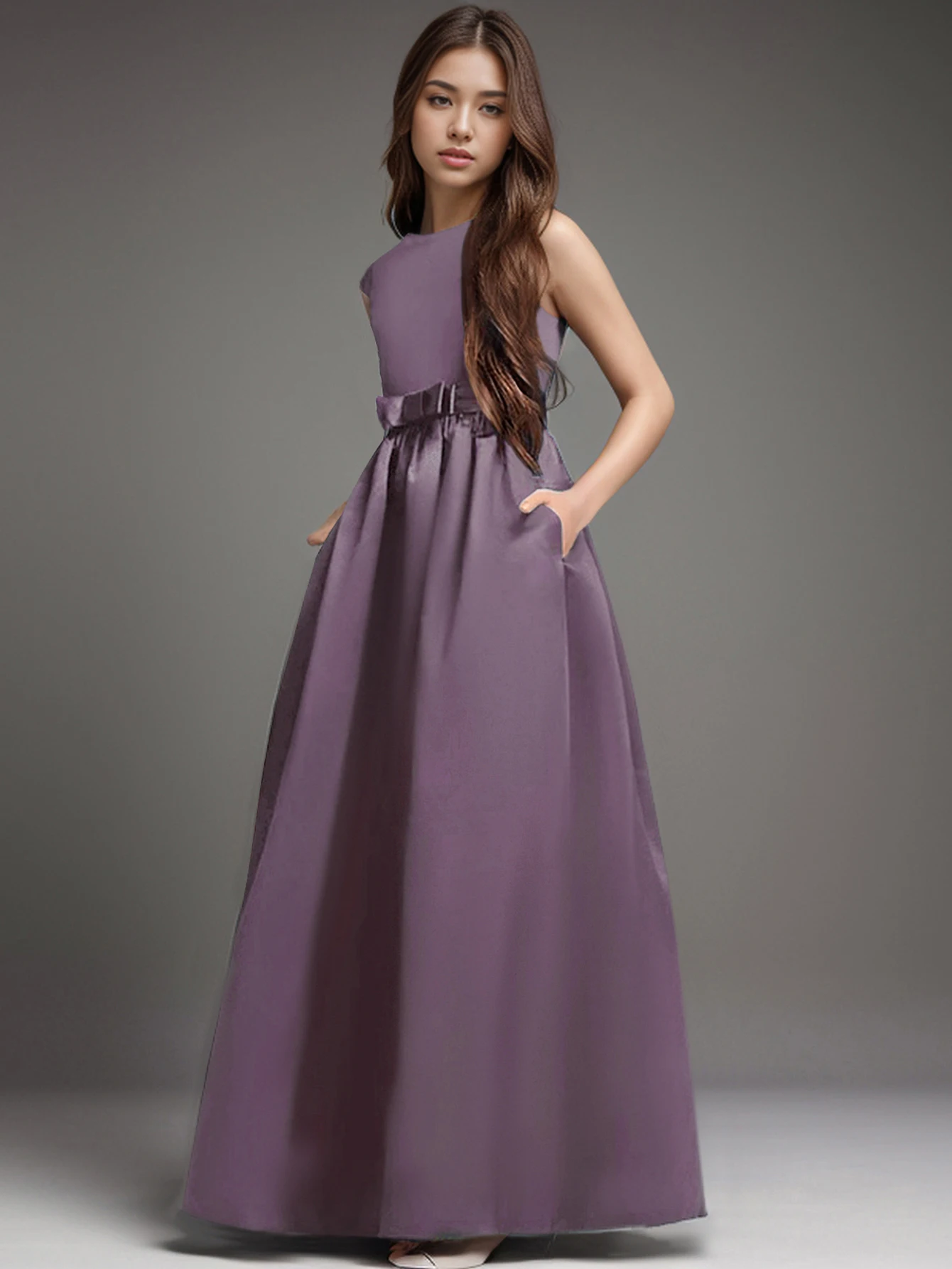 Girls' Open-Back Formal Dress