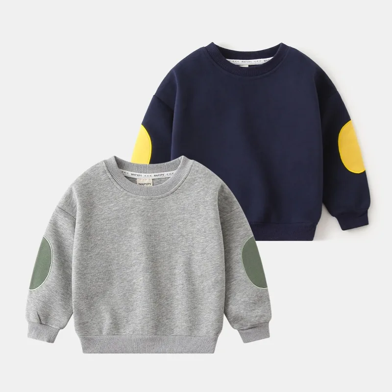 Girls' Solid Round Neck Sweatshirt