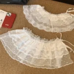 Korean-Style Lace Layered Mini Skirt — Image 4