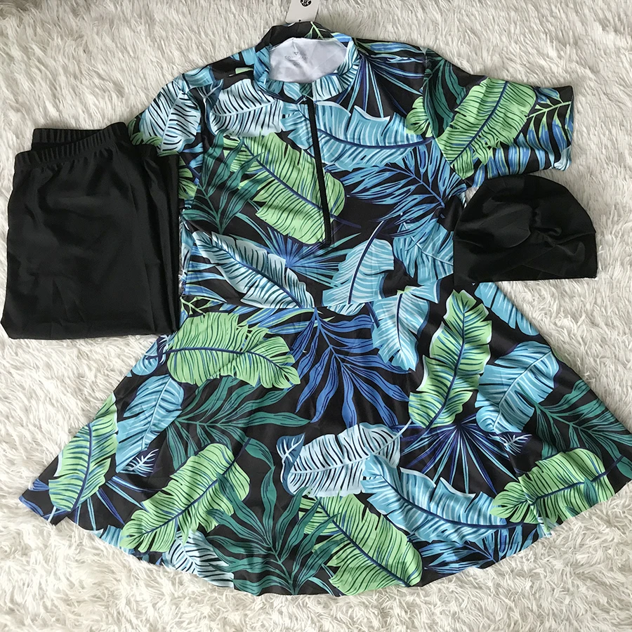 3-Piece Floral Swimsuit