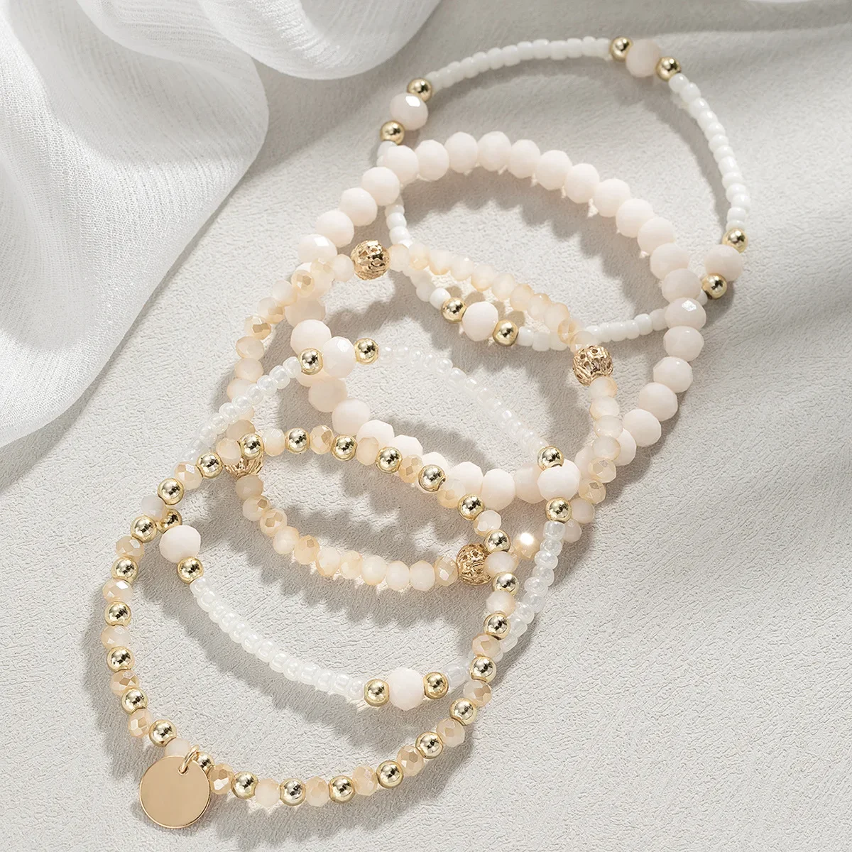 5-Piece Resin Bead Bracelet Set