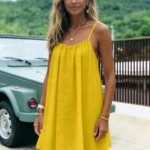 Loose Off-Shoulder Dress with Straps — Image 5