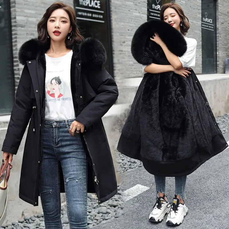 Korean-Style Loose Hooded Winter Jacket