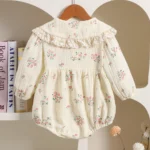 Baby Embroidered Long Sleeve Spring Romper — Image 2