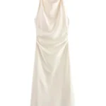 Strappy Satin Midi Dress — Image 4