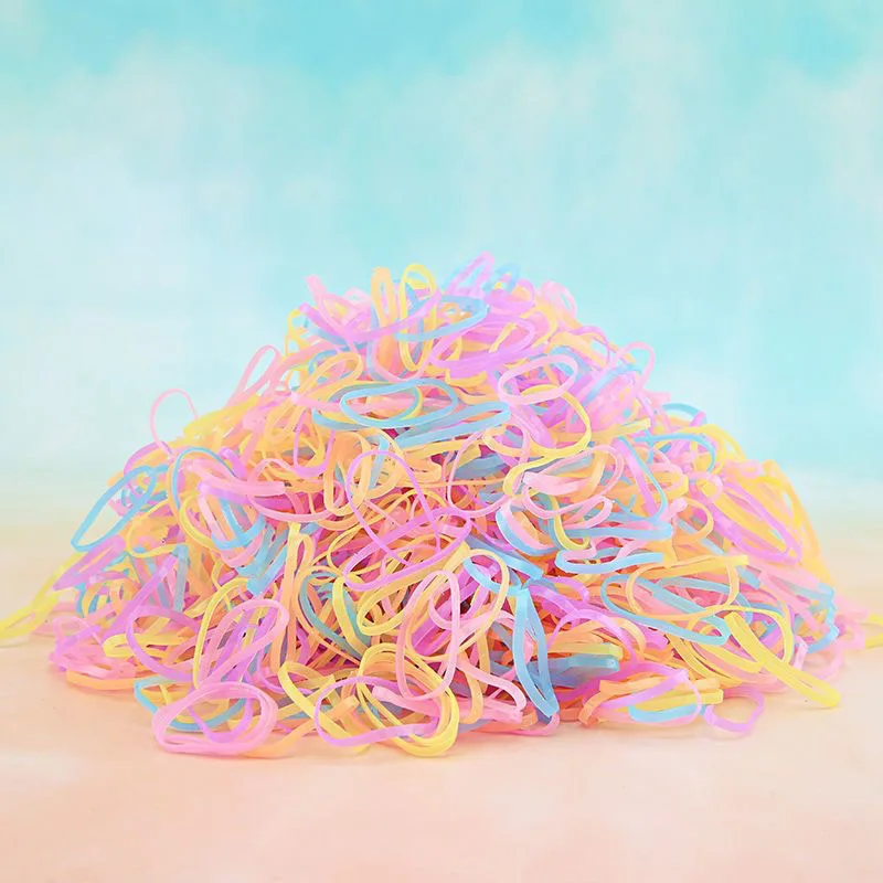 Colorful Elastic Hair Ties, Large Pack
