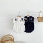 Baby Embroidered Sleeveless Romper — Image 2