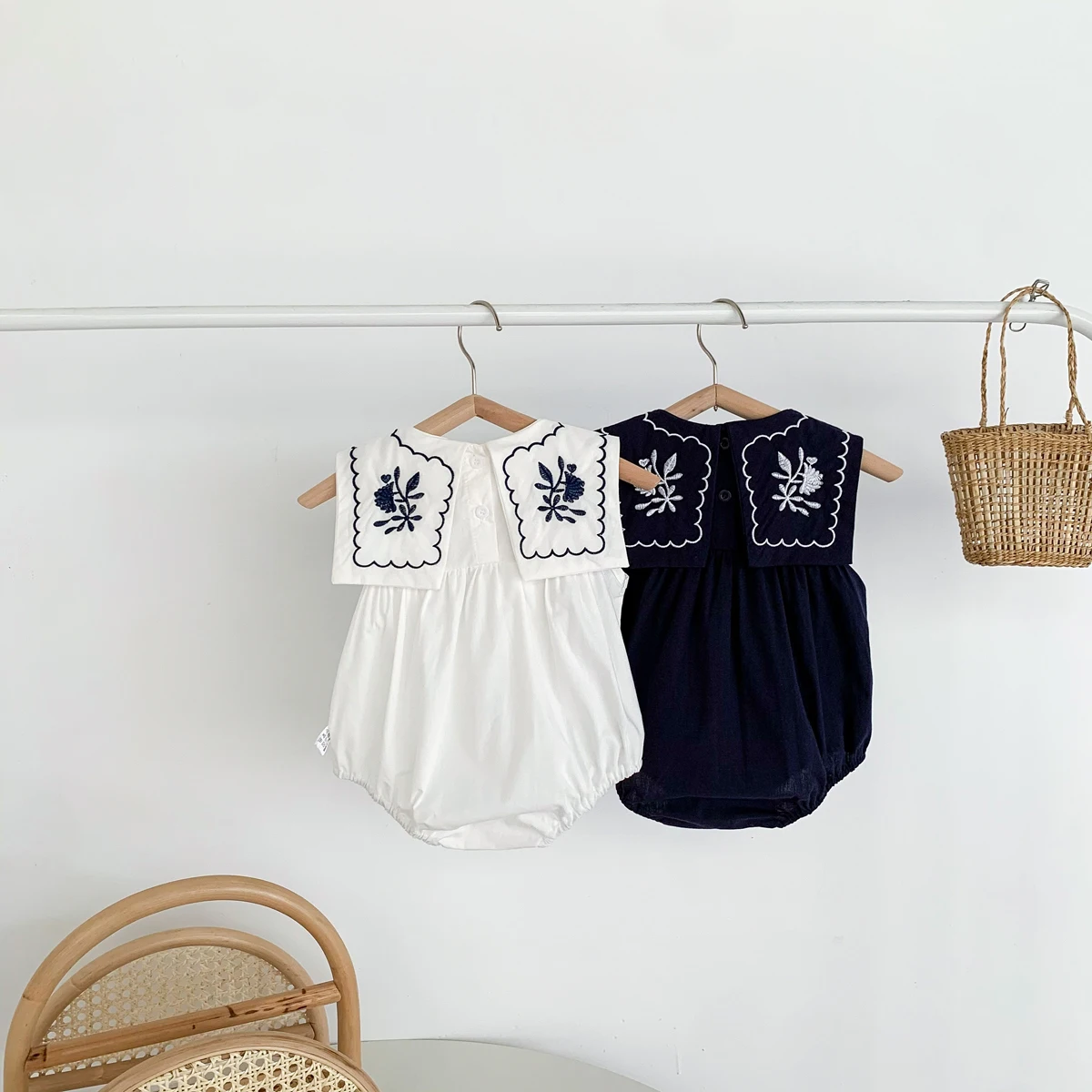 Baby Embroidered Sleeveless Romper