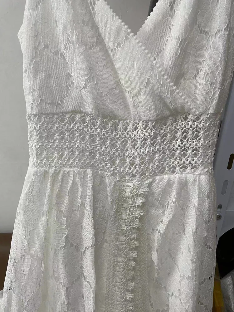 Strappy Jumpsuit with Cutout Lace