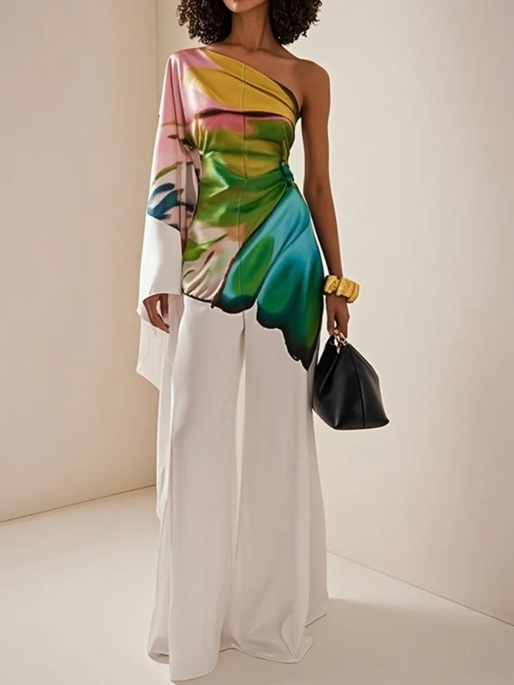 One-Shoulder Asymmetric Jumpsuit