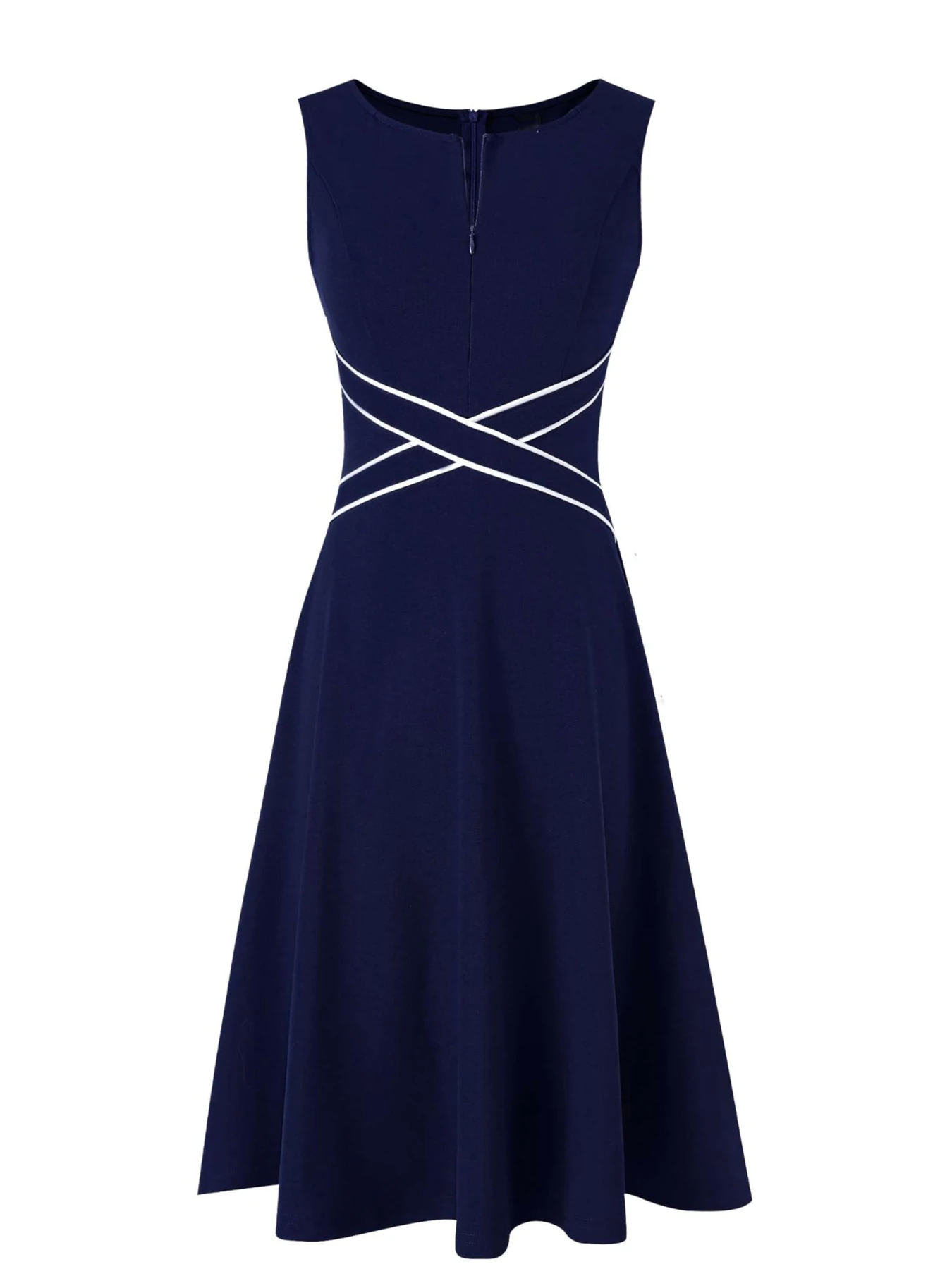 Vintage Sleeveless Summer A-Line Formal Dress