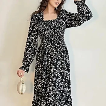 Casual Chiffon Long Sleeve Autumn Dress