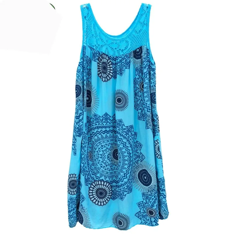 Summer Strappy Dress with Lace Pattern