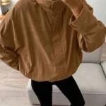 Turtleneck Autumn Jacket with Zipper — Image 4