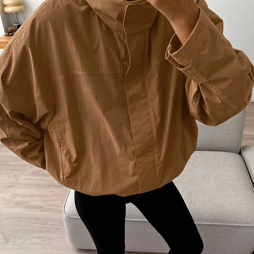Turtleneck Autumn Jacket with Zipper