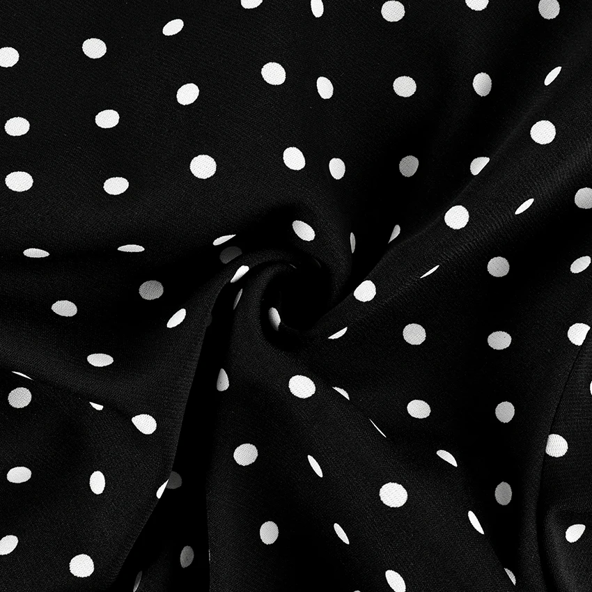 Polka Dot Chiffon Set with Lace Details and Short Skirt