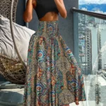 Bohemian Paisley Print Skirt — Image 6