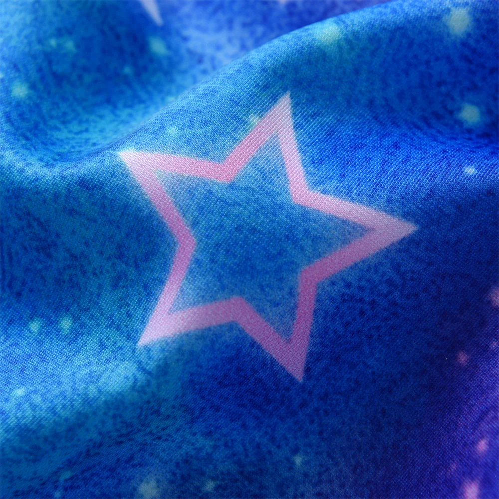 Girls' Star and Galaxy Print Swimsuit