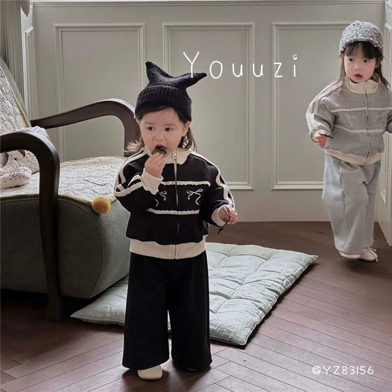 Girls' 2-Piece Casual Autumn Set with Zipper — Image 11
