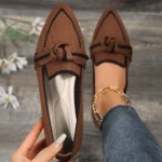 حذاء مسطح محبوك مسامي ومريح — صورة 3