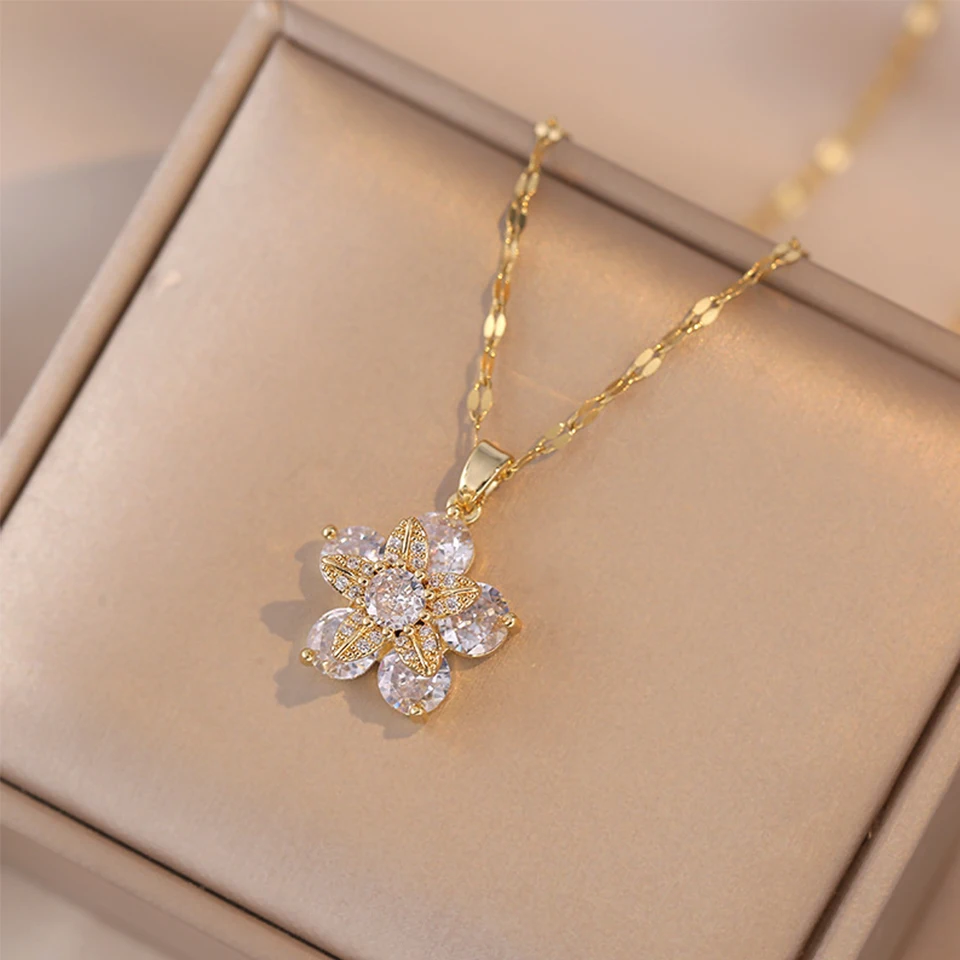 Crystal Floral Necklace — Image 12