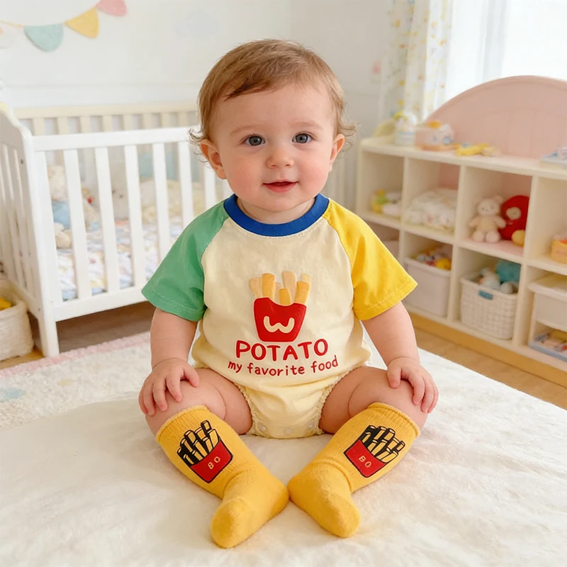 أفرول صيفي بأكمام قصيرة للرضّع