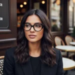 Black Frame Sunglasses with Distinctive Design — Image 2