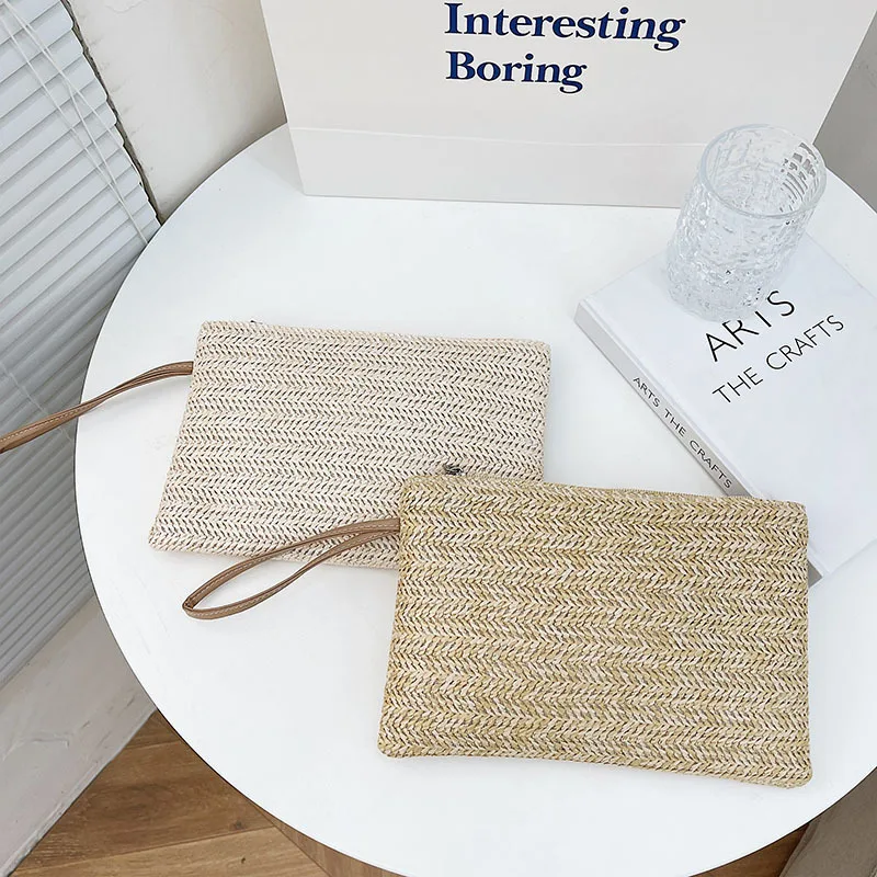 Small Woven Handbag with Handle